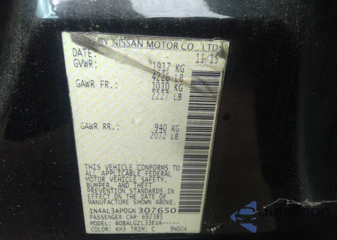 2016 Nissan Altima 2.5 from USA, damaged, VIN 1N4AL3AP0GN307650